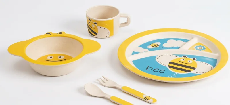 Kids' dinner set 5 pieces, bee design