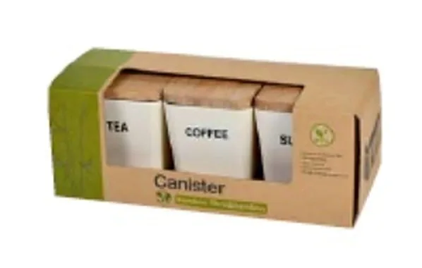 Set of 3 square kitchen canisters