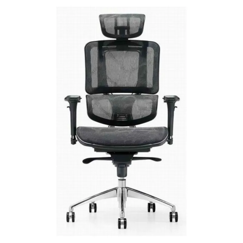 Ergonomic mesh chair with headrest and lumbar support