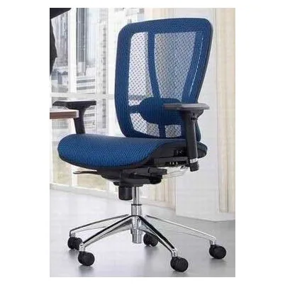 Ergonomic mesh chair, mid back, blue