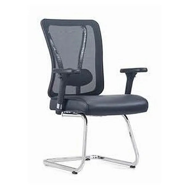 Visitor chair with mesh back and cantilever base