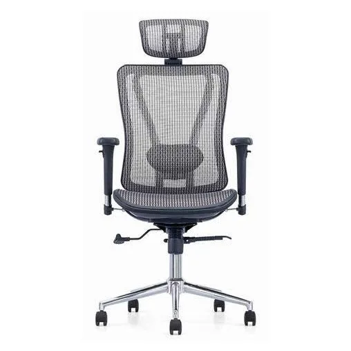 Ergonomic full-mesh chair with headrest