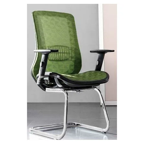 Full-mesh visitor chair with cantilever base
