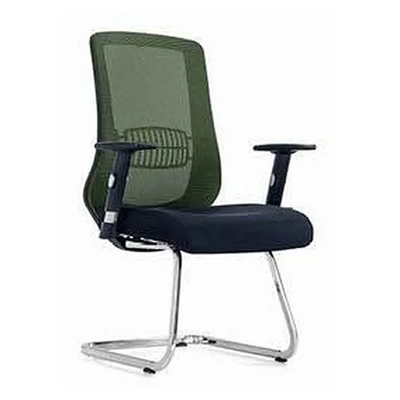 Visitor chair with mesh back and cantilever base