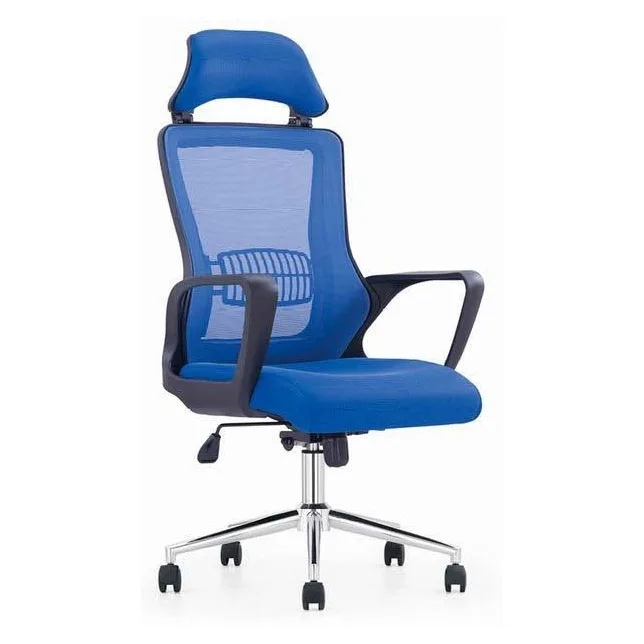 High-back mesh office chair with headrest