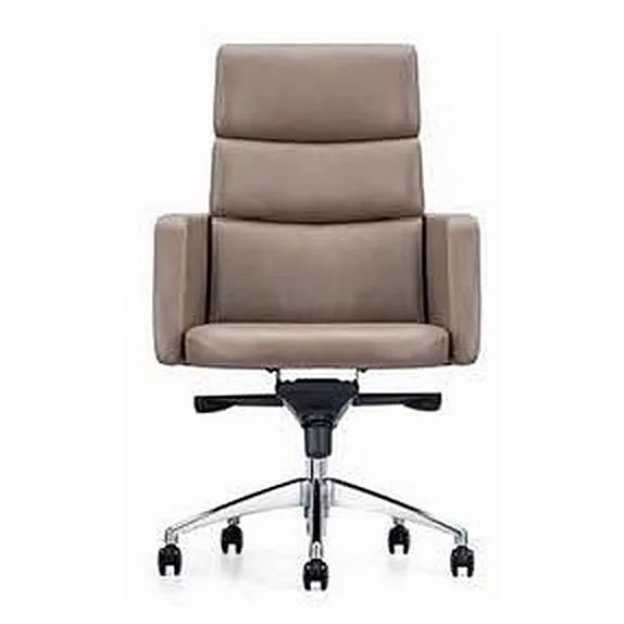 Mid-back executive chair with wood side panels