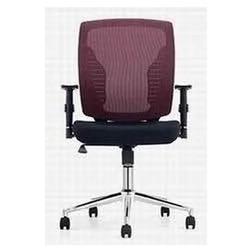 Mid-back mesh task chair, burgundy