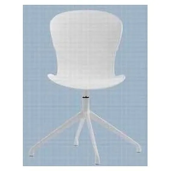 Plastic shell chair on four-branch base