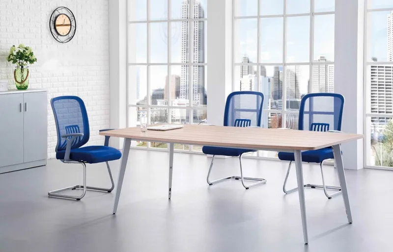 Meeting table 220 cm with metal legs