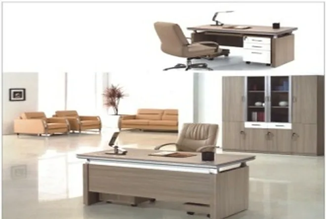 Office desk 1.4 m, grey oak