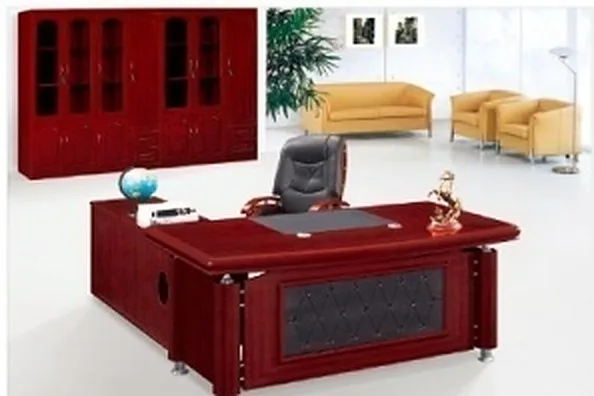 Executive desk 1.6 m with return, mahogany