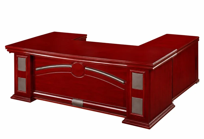 Executive desk 1.6 m with return, mahogany