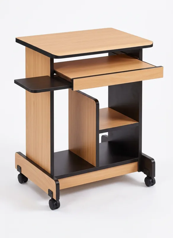 Compact computer desk 0.6 m on castors