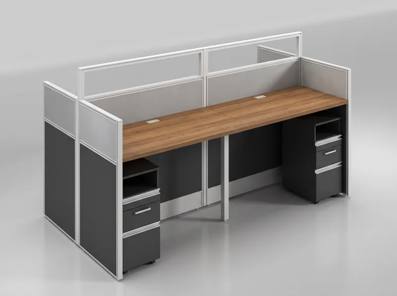 4-person workstation with partitions