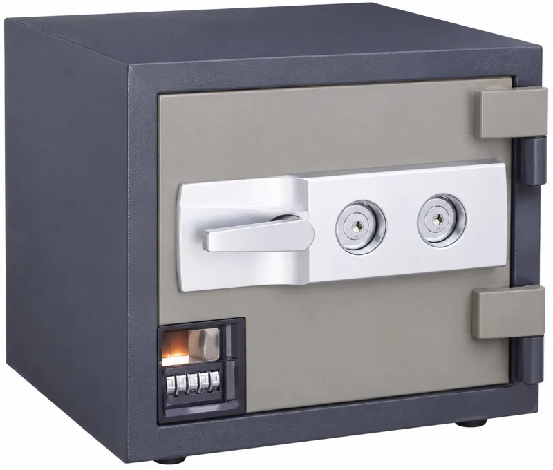 Compact office safe 42 cm, double key lock