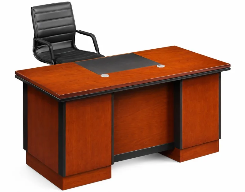 Office desk 1.4 m, veneer, with pedestals