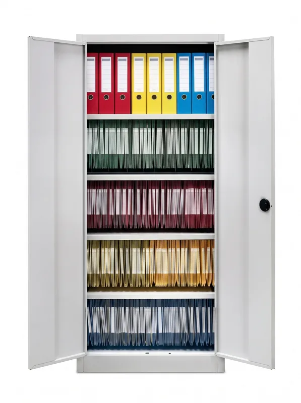 Steel 2-door cabinet for suspension files