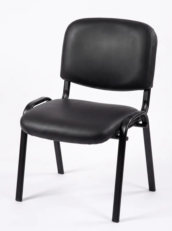 Fabric visitor chair with armrests