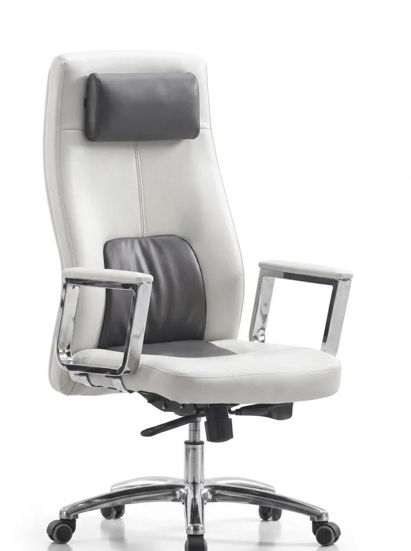 High-back executive chair in PU with headrest cushion