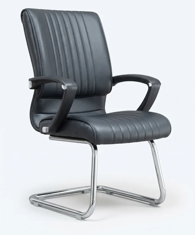 Visitor chair with chrome cantilever frame