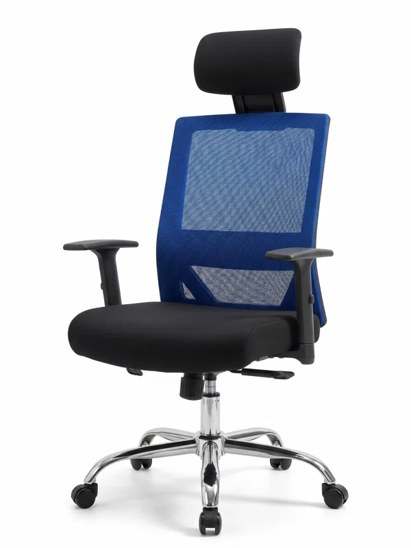Mesh office chair with headrest