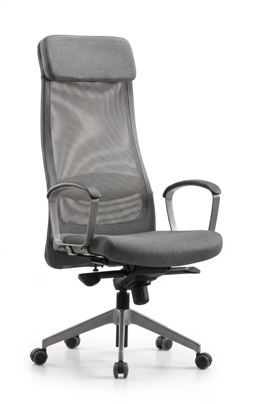 High-back mesh executive chair with headrest