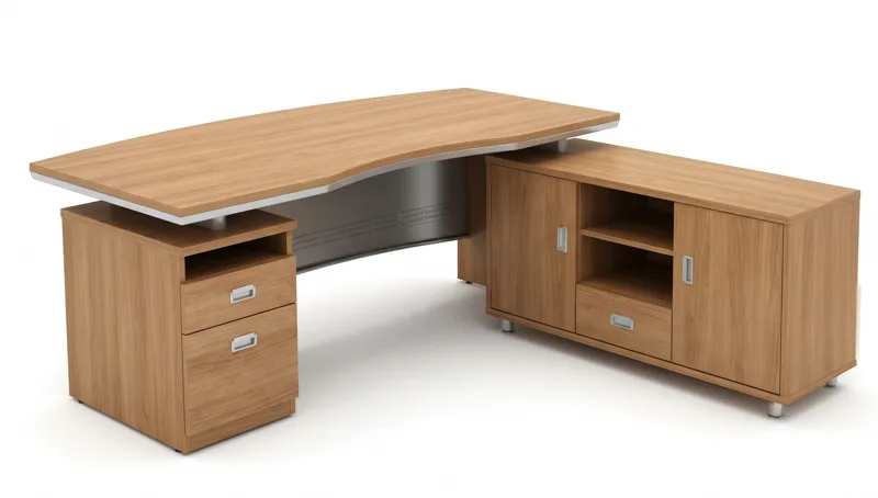 Office desk 1.6 m with return