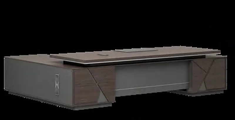 Clerk desk with side cabinets