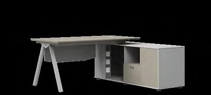 Office desk with side return cabinet