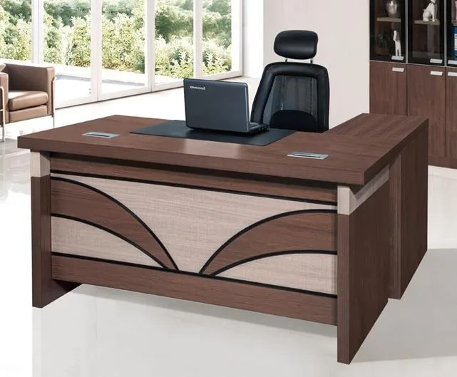Office desk 1.4 m with return, curved front