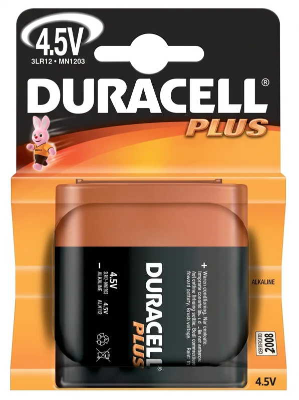 Duracell Plus 4.5 V flat battery 3LR12