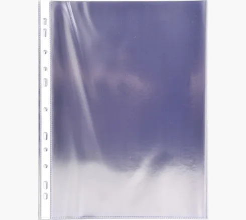 A4 clear punched pockets, pack of 100
