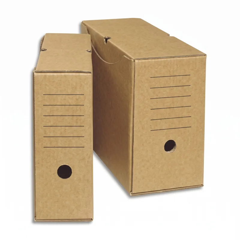 Brown cardboard archive box, 15 cm spine