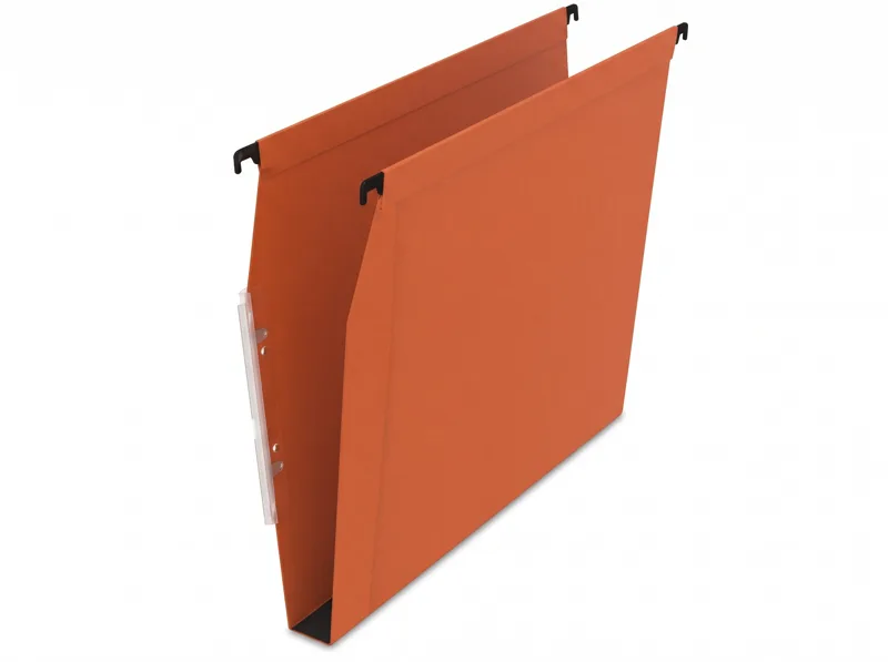 Orange hanging file for cabinets, 30 mm base