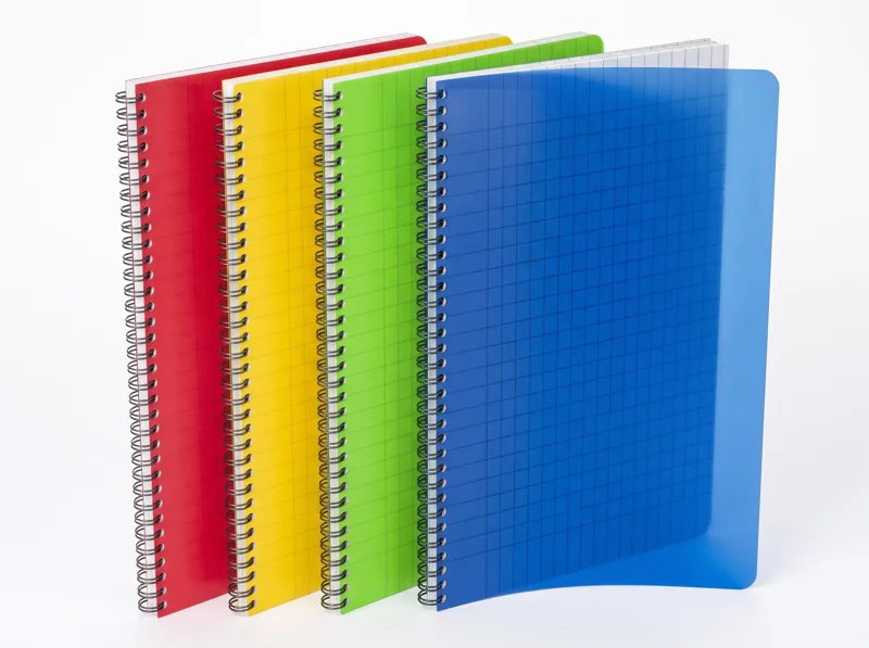 Spiral notebook 17 × 22 cm, 100 pages, large squares