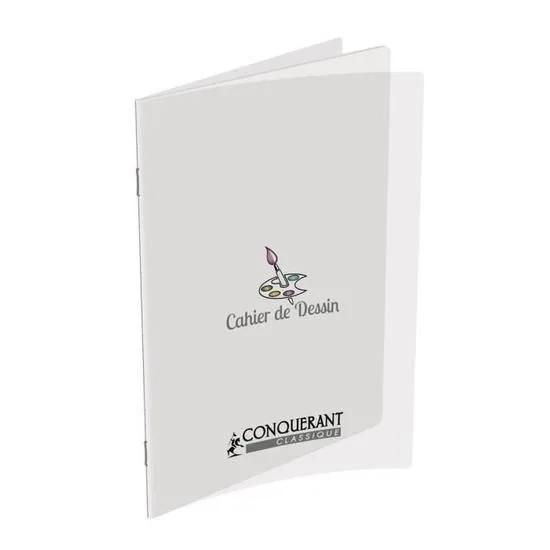 Plain white drawing book 24 × 32 cm, 48 pages