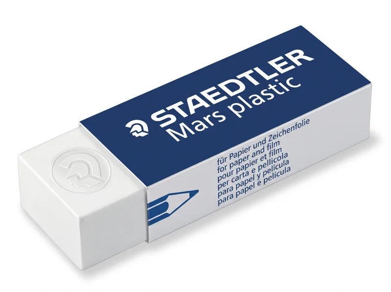 White plastic eraser