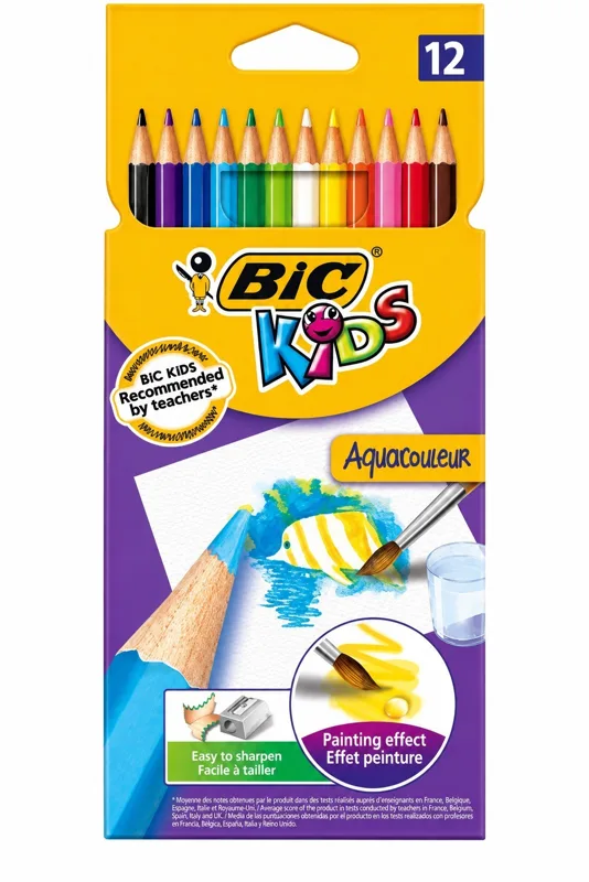 BIC Kids Aquacouleur colouring pencils, pack of 12