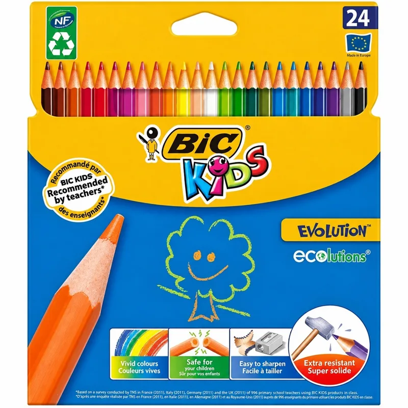 BIC Kids Evolution colouring pencils, pack of 24