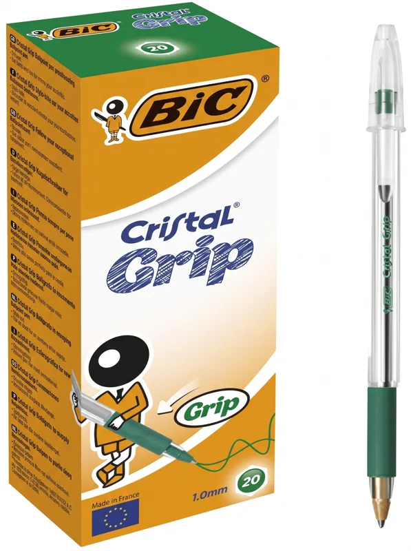 BIC Cristal Grip ballpoint pen, green